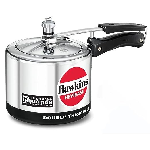 Hawkins Hevibase Aluminium Inner Lid Pressure Cooker - Induction Base, Silver, IH30, 3 L-1.webp